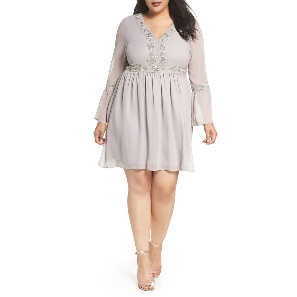 Glamorous Embellished Chiffon A-Line Dress size 20 NWT